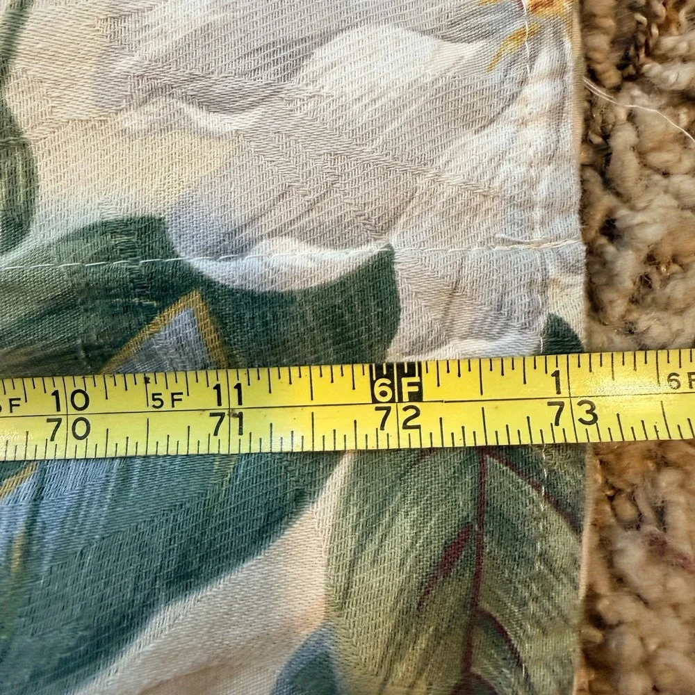 WAVERLY WILLIAMSBURG GARDEN IMAGES PARCHMENT MAGNOLIA FLORAL (2) VALANCE 16 X 73